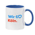 Wir lieben Köln Tasse  - Zweifarbige Tasse